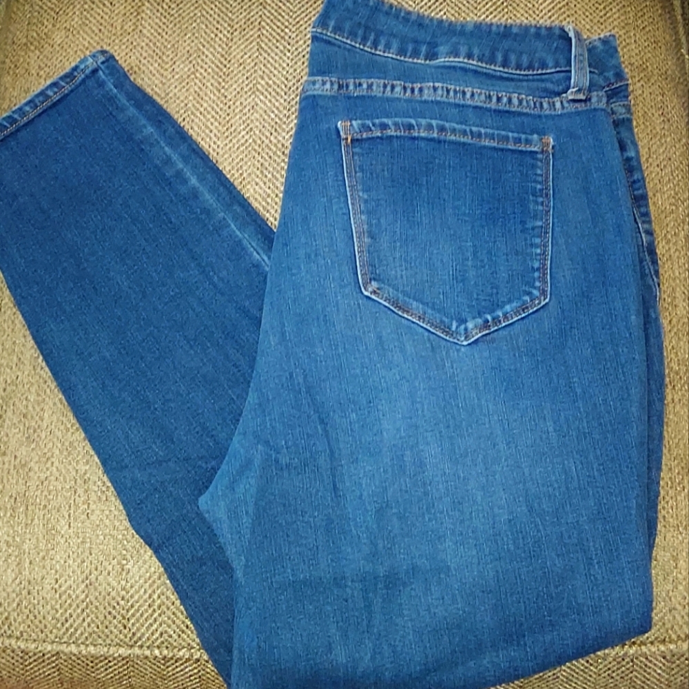 ANA Mid Rise Skinny Blue Denim Jeans